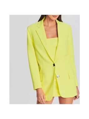 Women's Retrofête $695 Natal Neon Yellow Blazer M